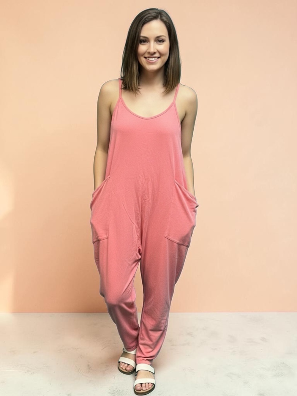 Double Zero Women's Oversized Baggy Harem Fit Romper